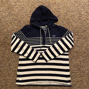 LL Bean Womens Quarter Button Hoodie - Large